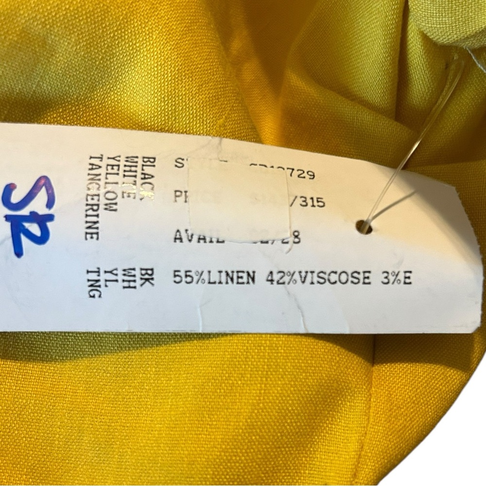 Nicole Miller Yellow Stretch Puff Sleeve Lauren Original Sample Dress XS… - Picture 15 of 15